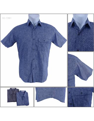 Kemeja Cowok Regular Lengan Pendek Faver M-XL