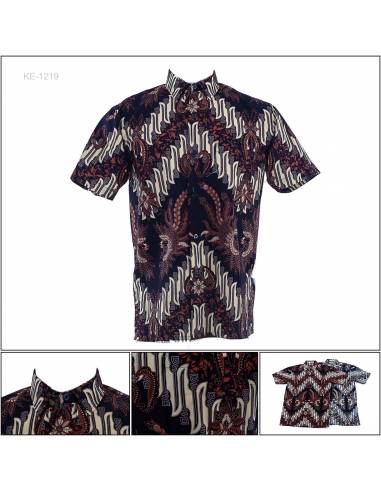 Kemeja Batik Cowok Regular Lengan Pendek Fever...