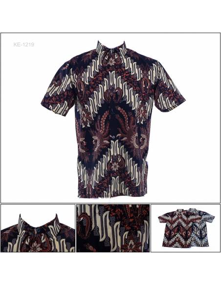 Kemeja Batik Cowok Regular Lengan Pendek Fever M-XL