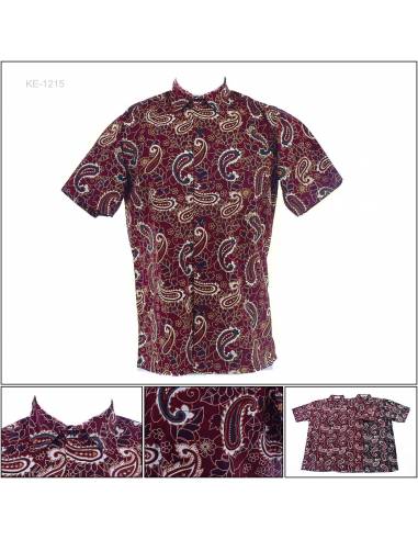 Kemeja Batik Cowok Regular Lengan Pendek Fever...
