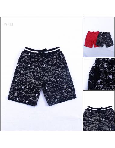 Celana Pendek Katun Anak Cowok Rib Kolor Benri 4-8