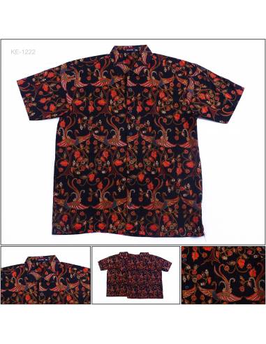 Kemeja Batik Cowok Regular Lengan Pendek Fever...