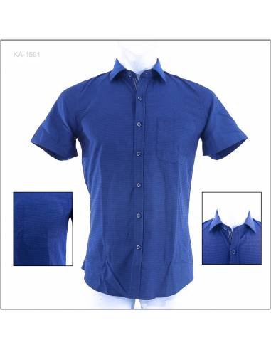 Kemeja Formal Cowok Slim Fit Lengan Pendek...