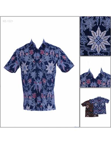 Kemeja Batik Cowok Regular Lengan Pendek Fever...