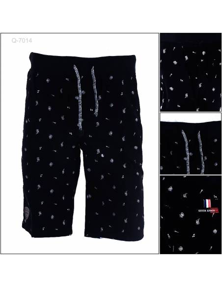 Celana Pendek Katun Cowok Motif Rib Kolor Seven Amor 35-40