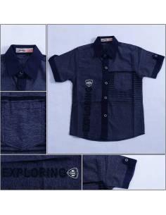 Kemeja Anak Cowok Lengan Pendek Maxmillian 10-12