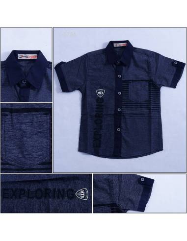 Kemeja Anak Cowok Lengan Pendek Maxmillian 10-12