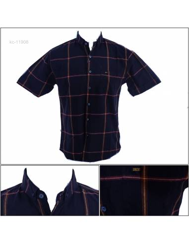 Kemeja Cowok Slim Fit Lengan Pendek Top Ten M-XL