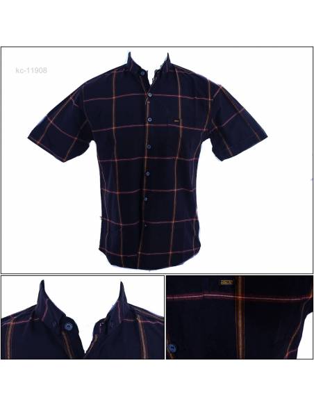 Kemeja Cowok Slim Fit Lengan Pendek Top Ten M-XL