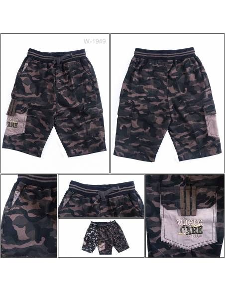 Celana Pendek Katun Anak Cowok Rib Kolor Benri 4-8