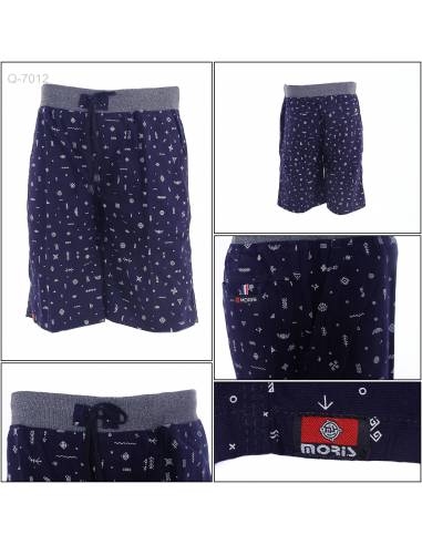 Celana Pendek Katun Cowok Motif Rib Kolor Moris...