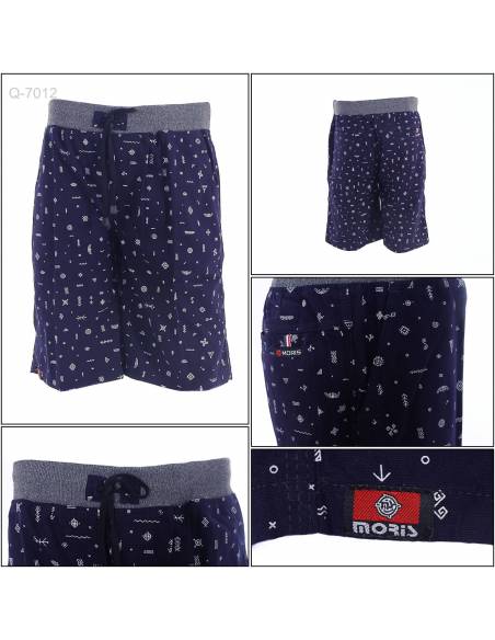 Celana Pendek Katun Cowok Motif Rib Kolor Moris 35-40