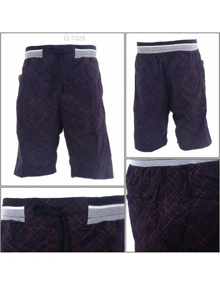 Celana Pendek Katun Cowok Motif Rib Kolor Maxmillian M-XL