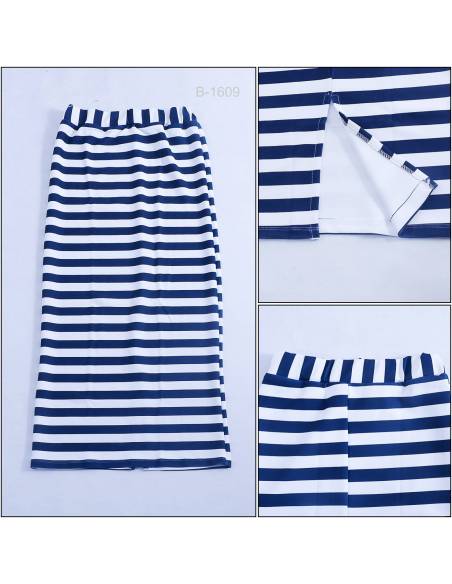 Rok Span Panjang/Long Skirt Motif Garis Samping Grace