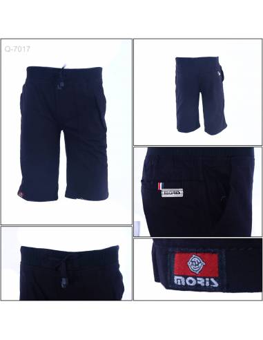 Celana Pendek Katun Cowok Polos Rib Kolor Moris...