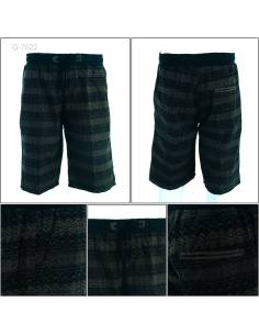 Celana Pendek Katun Cowok Motif Rib Kolor Mustevan's M-XL