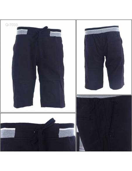 Celana Pendek Katun Cowok Polos Rib Kolor Maxmillian M-XL