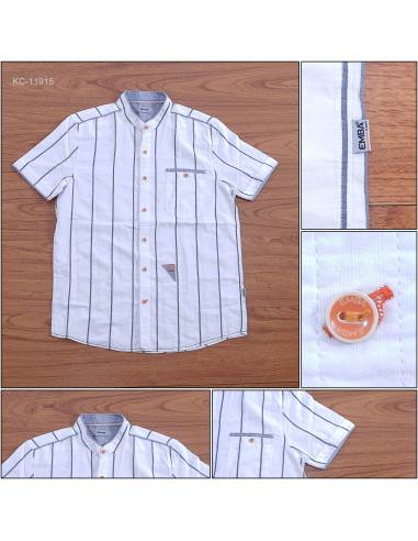 Kemeja Cowok Regular Lengan Pendek Emba M-XL