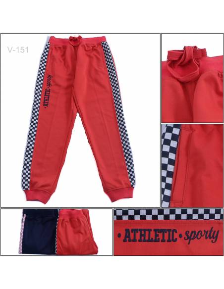 Celana Trining Panjang Anak Cowok Rib Kolor Benri 10-14