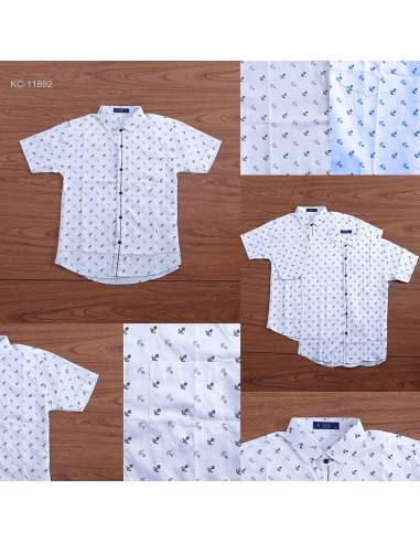 Kemeja Cowok Slim Fit Lengan Pendek Sail M-XL