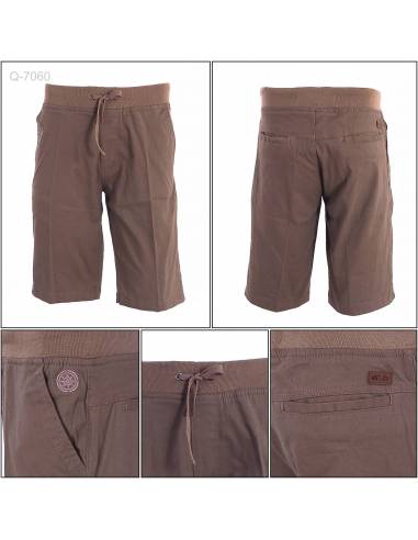 Celana Pendek Katun Cowok Polos Rib Kolor MST M-XL