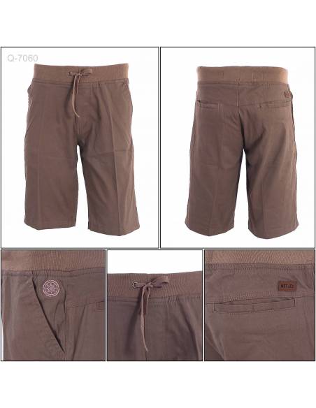 Celana Pendek Katun Cowok Polos Rib Kolor MST M-XL