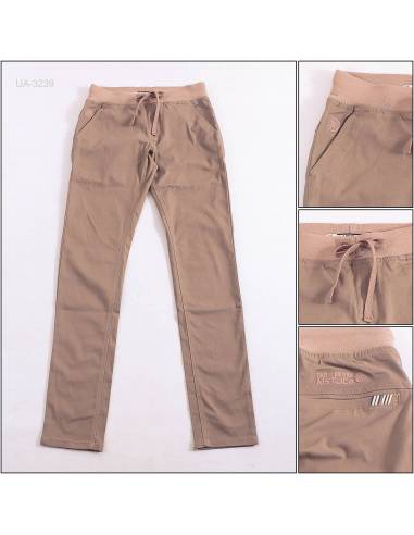 Celana Panjang Katun Slim Fit Cowok Rib Kolor...