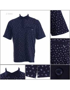 Kaos Kerah Cowok Motif Lengan Pendek Cressida L-XL