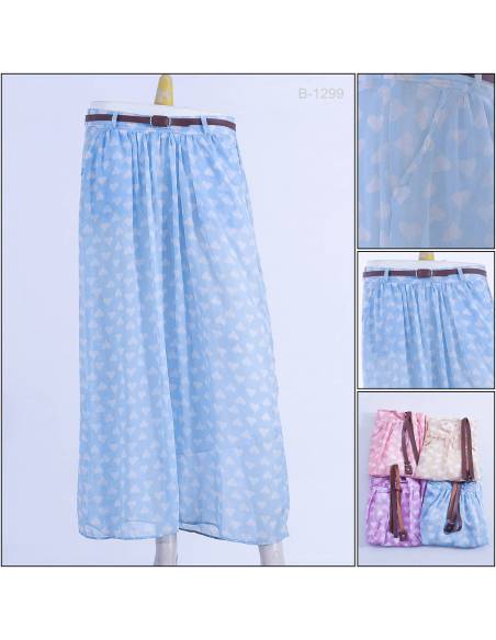 Rok Panjang/Long Skirt Bahan Chiffon Monggi AllSize
