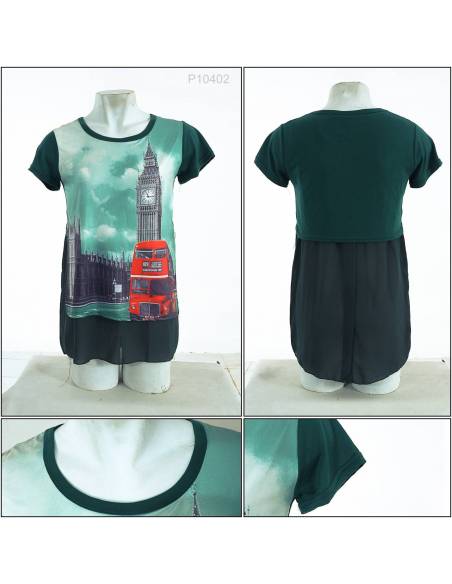 Kaos Oblong Cewek Lengen Pendek Beau All Size