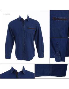 Kemeja Cowok Lengan Panjang Gabrielle S-XL