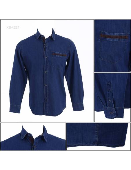 Kemeja Cowok Lengan Panjang Gabrielle S-XL