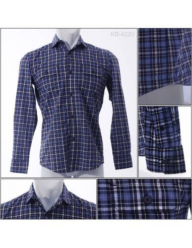 Kemeja Cowok Slim Fit Lengan Panjang Gabrielle...