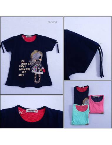 Kaos Lengan Pendek Anak Cewek Geenee 4-5