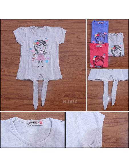Kaos Lengan Pendek Anak Cewek Geenee 4-6