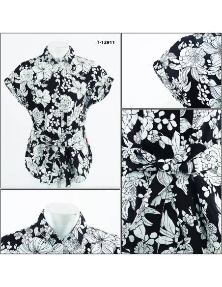 Atasan Blus Cewek Lengan Pendek Caesar M-L