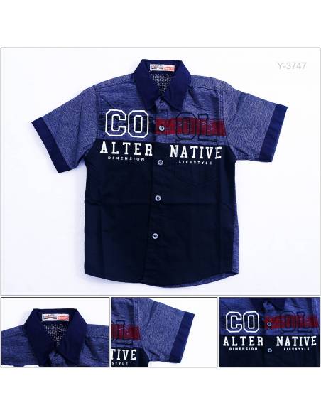 Kemeja Anak Cowok Lengan Pendek Maxmillian