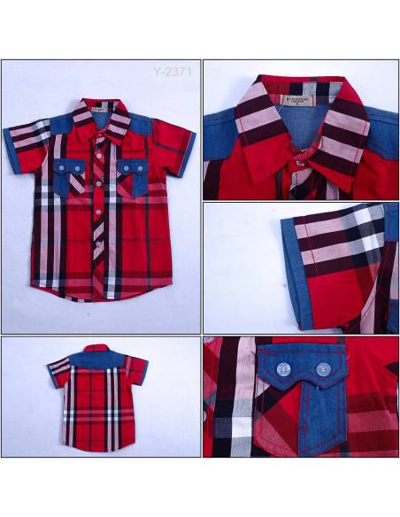 Kemeja Anak Cowok Lengan Pendek Burberry XL