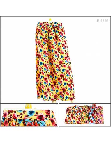 Rok Panjang/Long Skirt Motif Bunga Bahan...