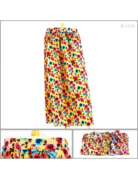 Rok Panjang/Long Skirt Motif Bunga Bahan Chiffon Monggi All Size