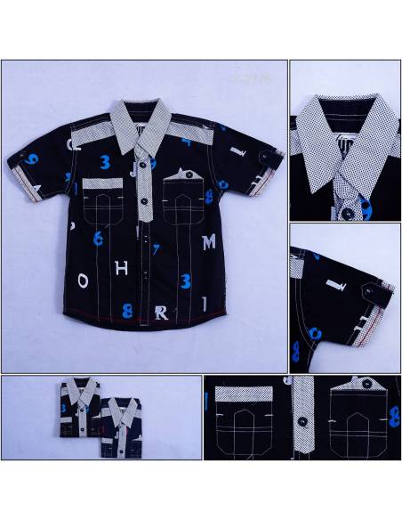 Kemeja Anak Cowok Lengan Pendek Audi 4