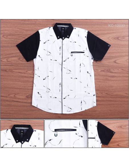Kemaja Cowok Lengan Pendek U8 Slim Fit L-2L