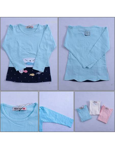 Kaos Anak Cewek Lengan Panjang Geenee