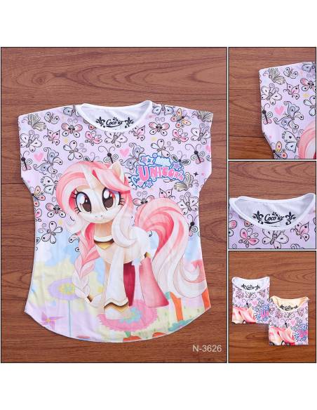 Kaos Anak Cewek Lengan Pendek Coco Ice 12-14