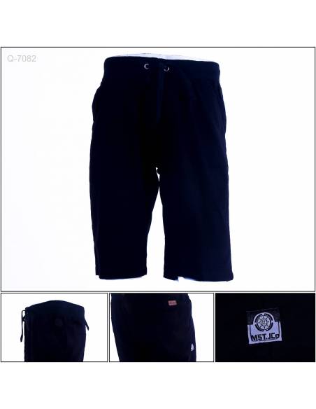 Celana Pendek Katun Cowok Polos Rib Kolor MST M-XL