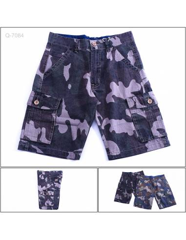 Celana Pendek Katun Cowok Cargo Doreng Design...