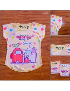 Kaos Anak Cewek Lengan Pendek Coco Ice 4-8
