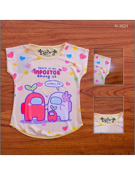 Kaos Anak Cewek Lengan Pendek Coco Ice 10-14