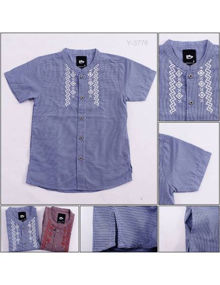 Kemeja Anak Cowok Lengan Pendek Benri
