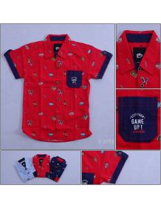 Kemeja Anak Cowok Lengan Pendek Benri 4-8